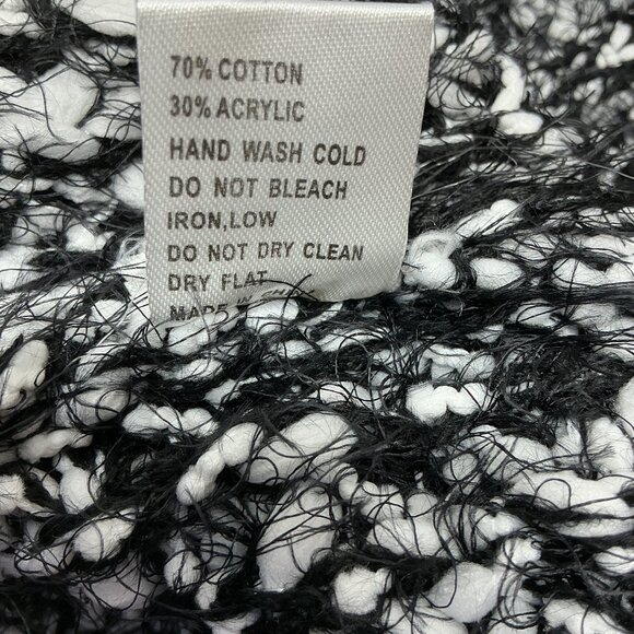 POL SWEATER SMALL 23" PTP BLACK/WHITE NICE ❤️OFFERS! - Picture 8 of 9